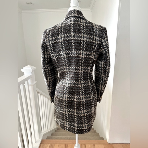Zara Brown Plaid Coat - Picture 8 of 14